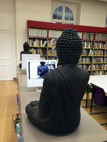 Corentin Derbré / Buddha dialogue / Lunar base