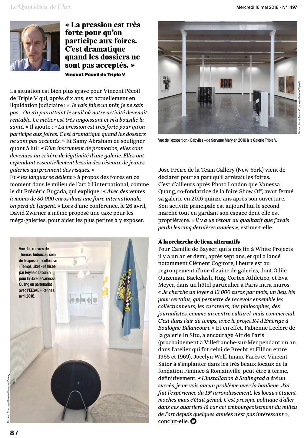 Article Quotidien de l’art
